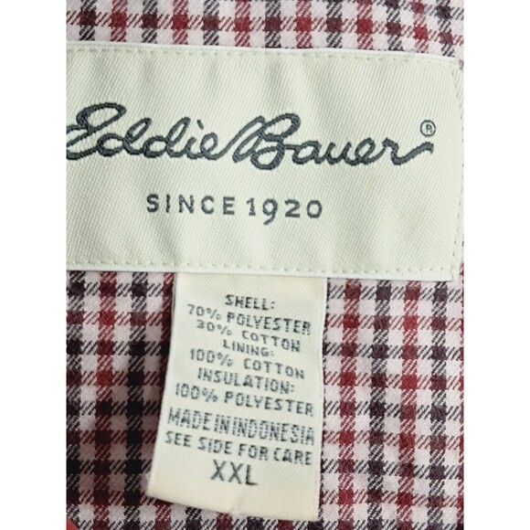 Women’s Eddie Bauer Quilted Vest Cardinal Red Size XXL Button Close - Picture 8 of 10